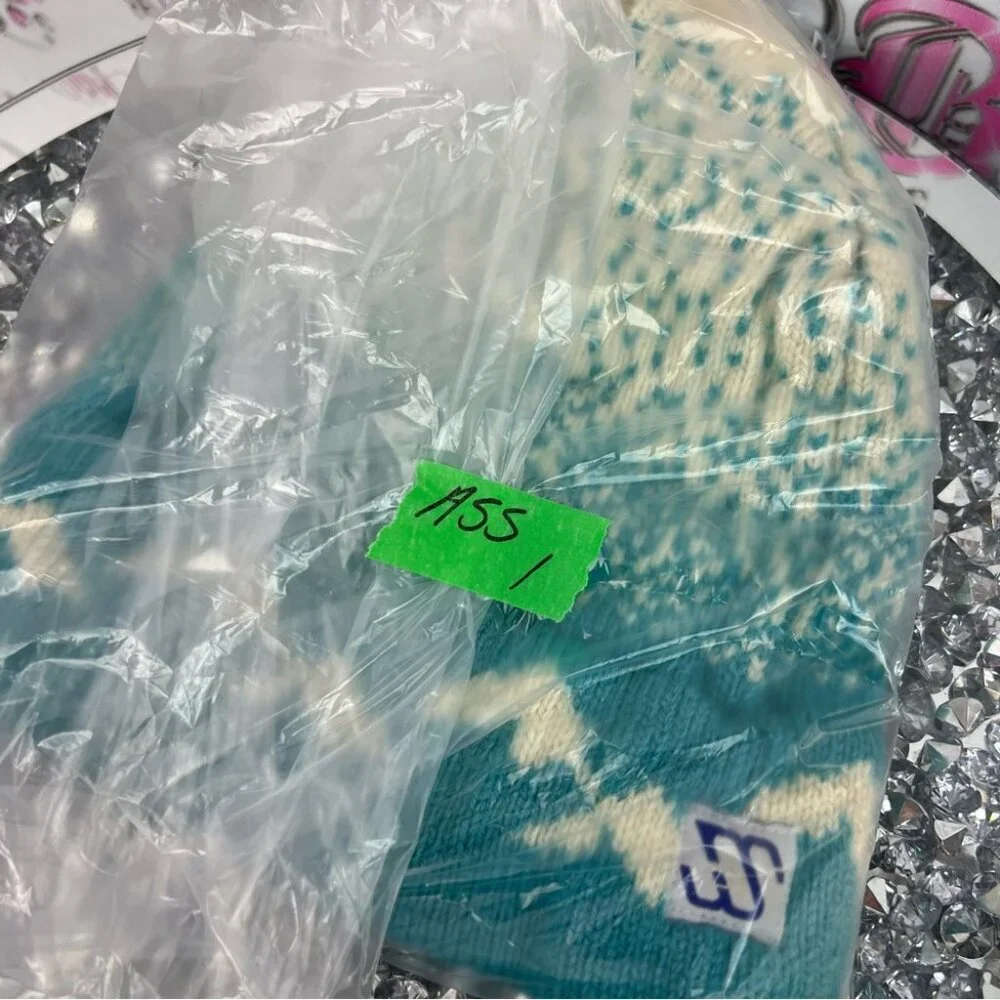 1988 Hat Olympics Olympic Winter Knit Hat with Embroidered Design Teal toque kid